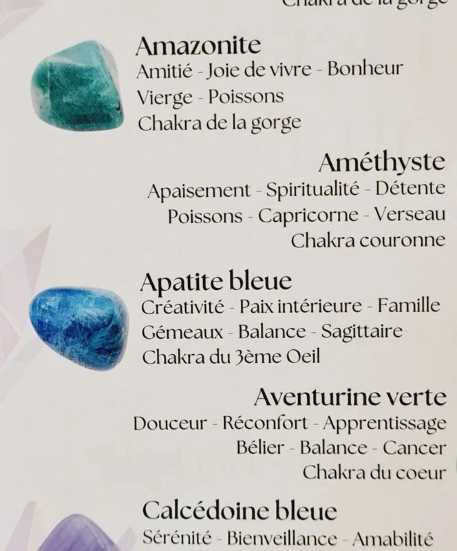 Bracelet cordon réglable pierre Apatite  – photo 4